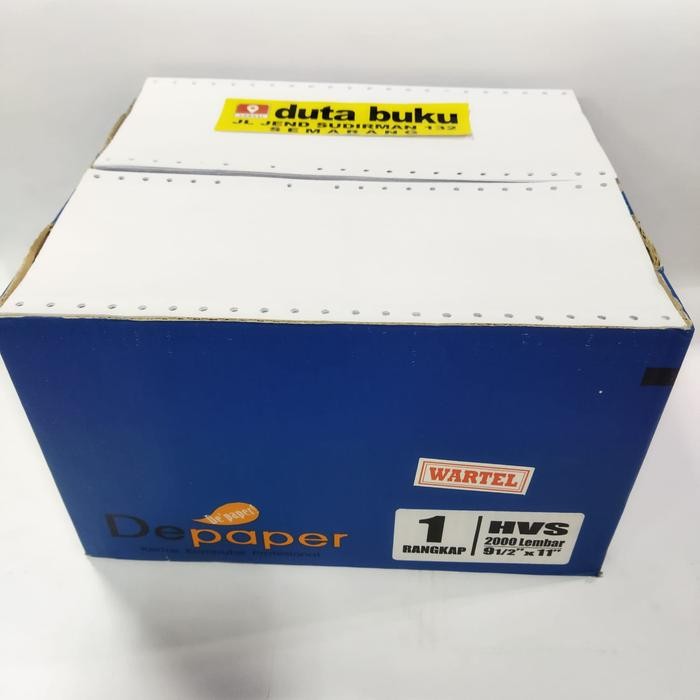 

Kertas Continuous Form 9 1/2 x 11 NCR 1 ply wartel Potong 4