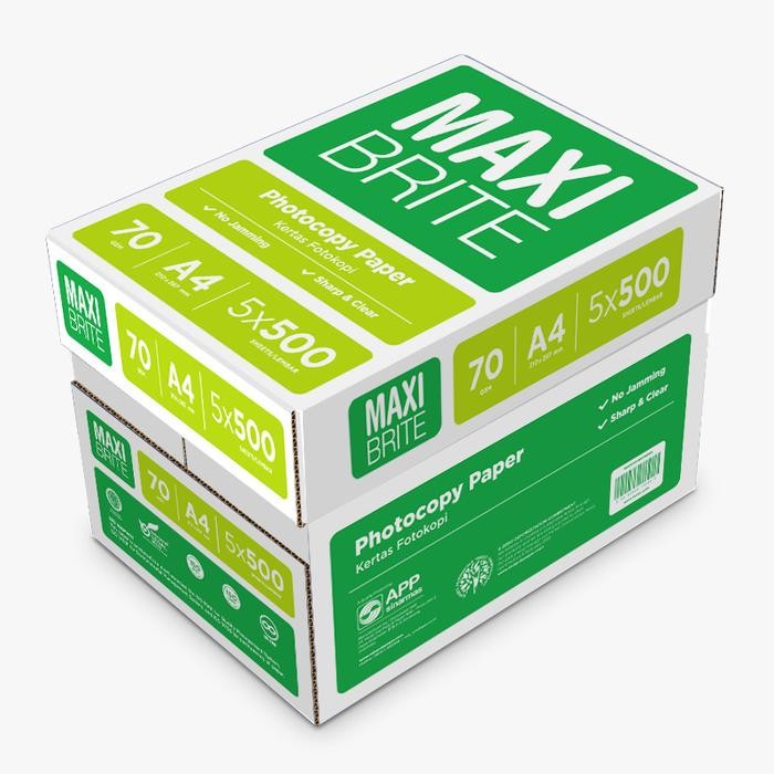 

Maxi Brite Photocopy Paper 70gsm A4 per BOX - MBR PC 70 A4