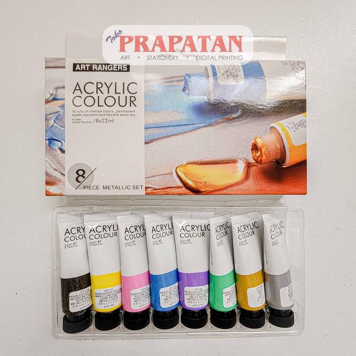 

Stok Baru Cat Akrilik Set Art Rangers 8x22ml METALLIC Art Rangers Acrylic