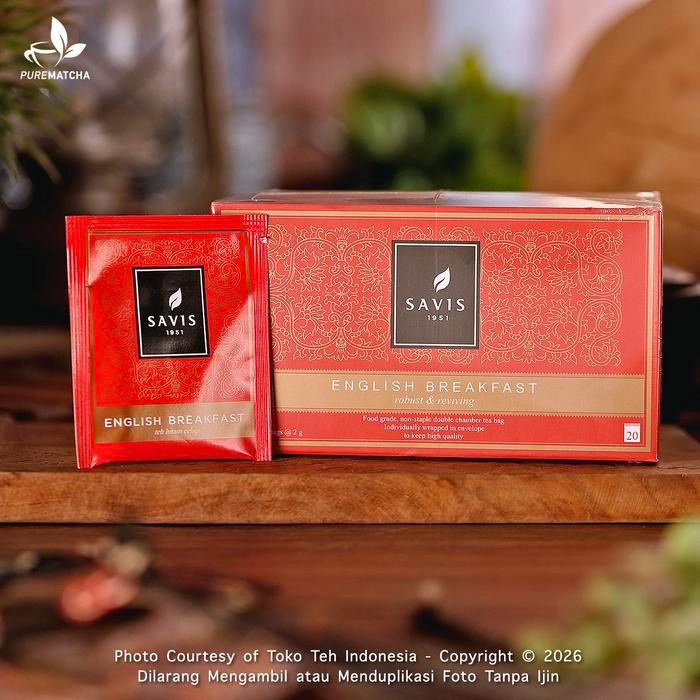 

Savis Tea - English Breakfast Tea Box isi 20tb Black Tea Premium Teh Hitam Asli Indonesia Ala