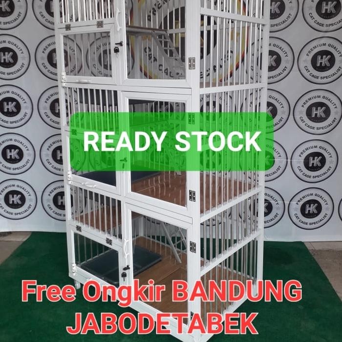 Kandang kucing aluminium 3 pintu Terlaris