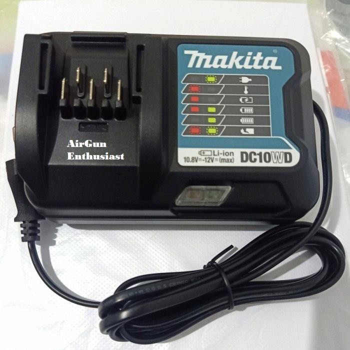 Charger Makita Ori Utk Bor Baterai Cordless Drill 12V Dc10 Dc10Wd