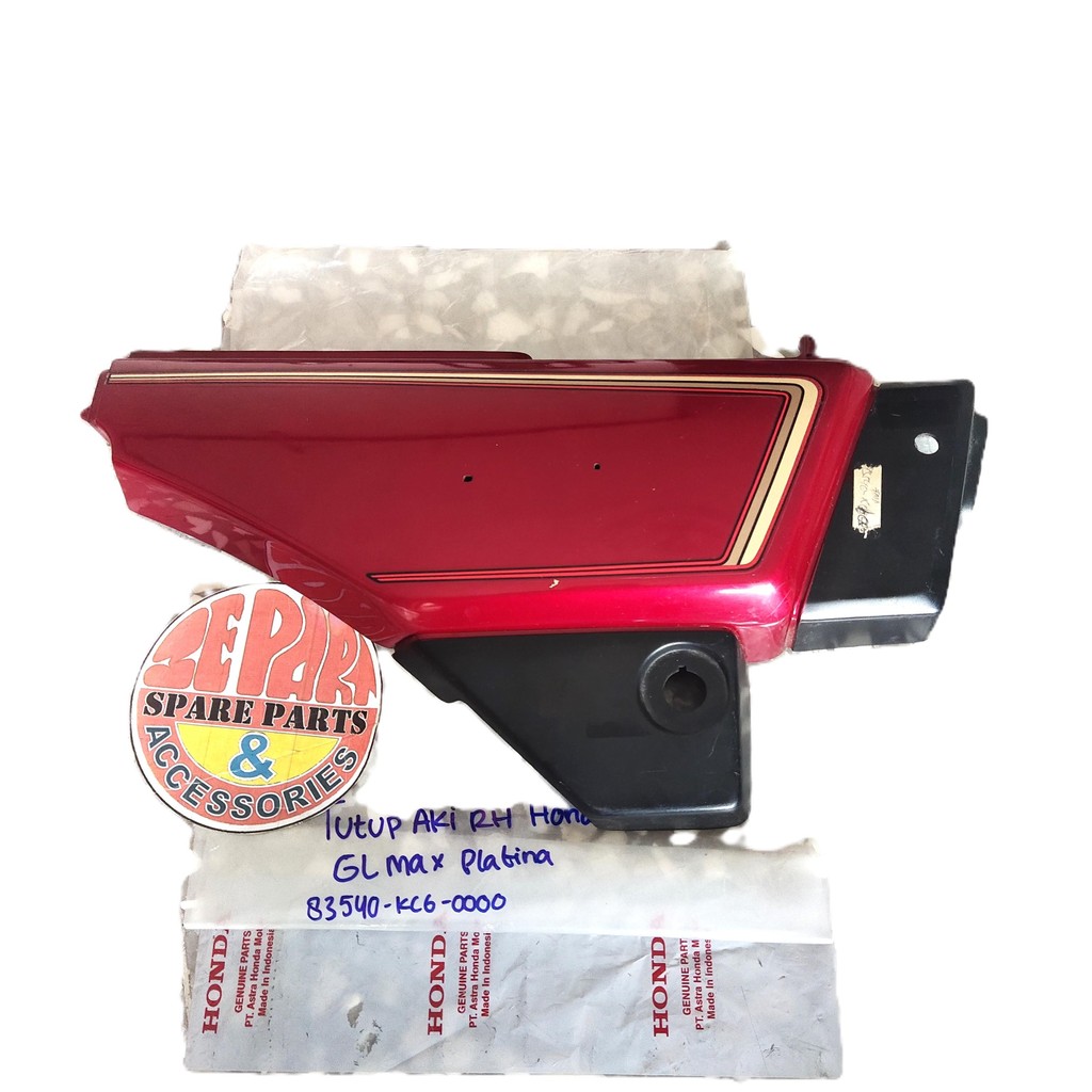 Box aki GL Pro Max PLatina Bok Tepong Accu KANAN MRERAH Ori Honda 83540-KC6-000 Limited Item Barang 