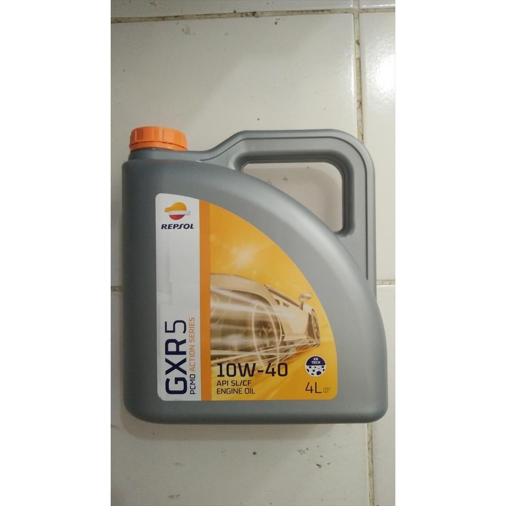 ready Oli Mesin Mobil Bensin Diesel Repsol GXR 5 10W-40 SL CF 4 Liter