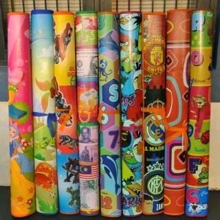 tikar spon gambar plastik karakter 120x135 matras karakter eva spon kaet lipat karakter satu sisi *