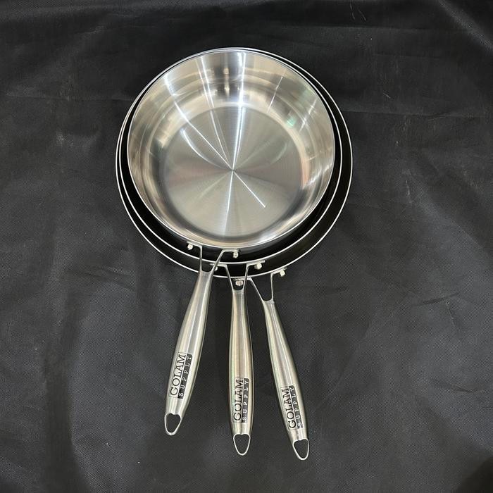 Saute pan frying pan stainless sus 316L 3 layer wajan panci stainless tumis goreng masak kuah food