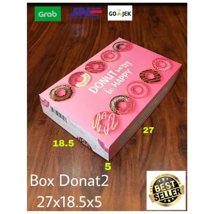 Box Donat motif / Dus donat / kotak donat isi 6 pcs *