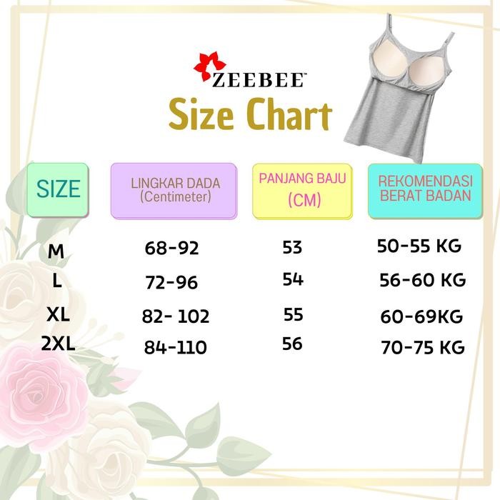 Kaos Dalam Tank Top Bra Cup Polos Zibilova *