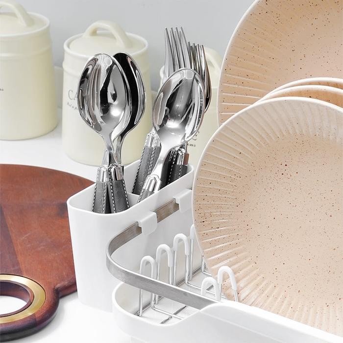 Informa New Willard Rak Piring 1 Tingkat Extendable - Putih