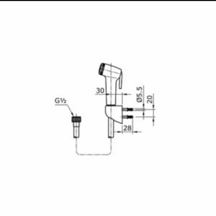 Laris Jet Shower Toto Thx 20Mcrb /Shower Closet Toto Stainless