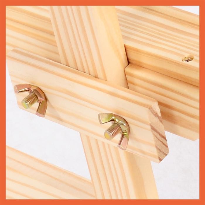 

Kenko Stationary - Hightune Easel Kayu Solid Dengan Rak Penyimpanan Peralatan Rak Desk - Logam