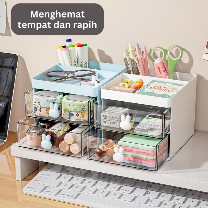 

Kenko Stationary - Dejavu Meja Rak Laci Organizer Pensil Tempat Penyimpanan Make Up Kotak Laci