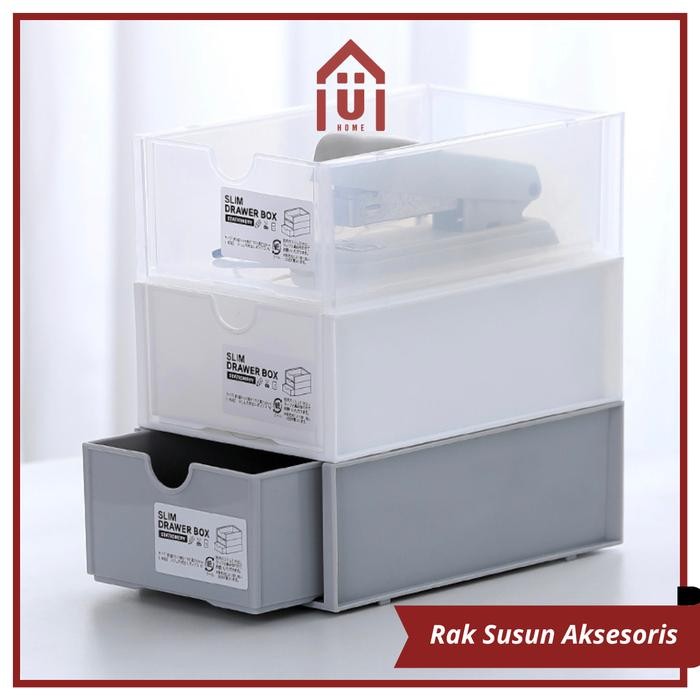 

Kenko Stationary - Uniso - Rak Susun Alat Tulis Slim Drawer Box Stationary Estetik Minimalis