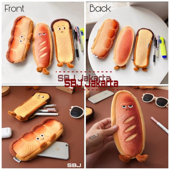 

Deli Stationary - Tempat Pensil Kain Kotak Pensil Pencil Case Karakter Roti French Toast