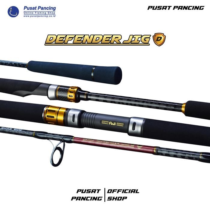 HAMMERHEAD Joran Pancing DEFENDER JIG 180CM Spinning Fuji Untuk Jigging Dasaran
