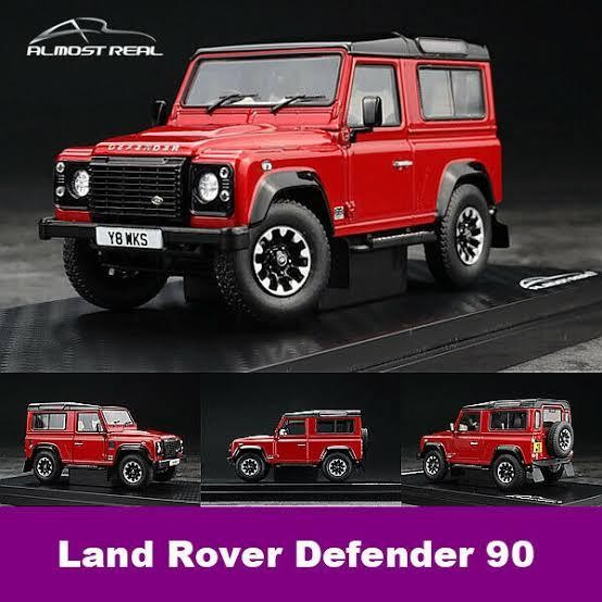 1/43 ALMOST REAL LAND ROVER DEFENDER WORKS V8 70TH EDITION RED DIECAST