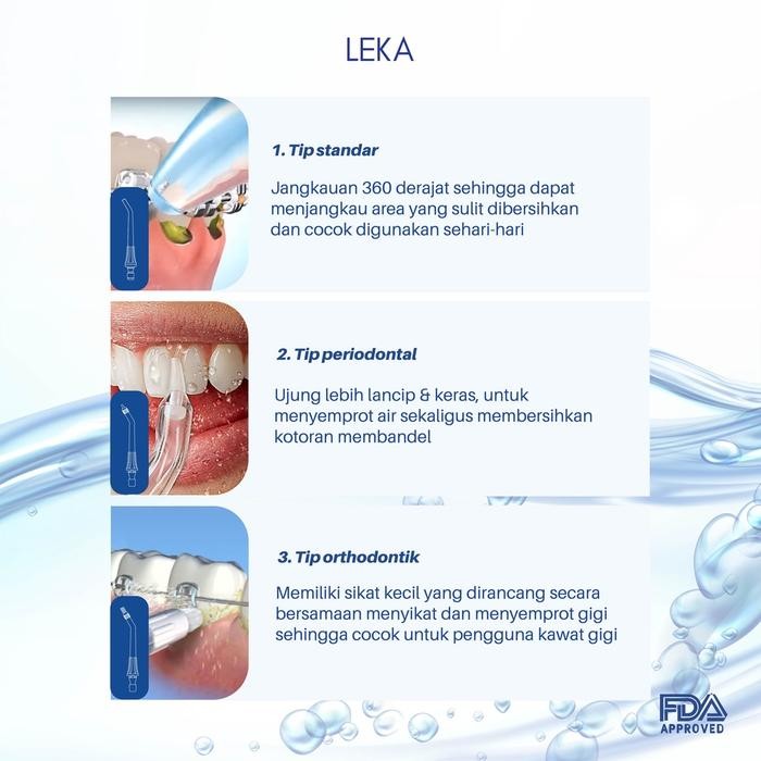 LEKA OC556 AQUA FLOSSER TIP TRAVEL REFILL BERKUALITAS