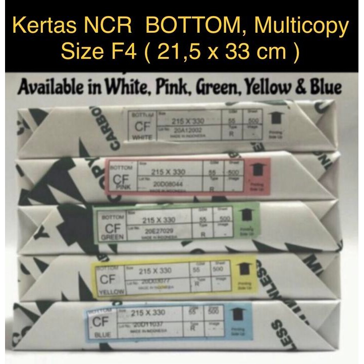 

Ncr , Merk Multicopy , Bottom Ukuran Folio