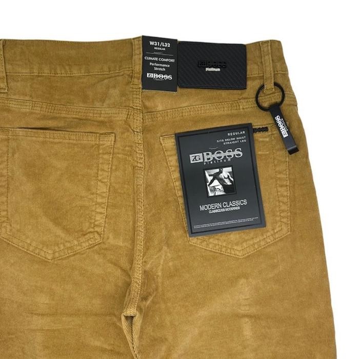 OMK_ Celana Pria Corduroy Stretch Zg Boss Brown Caramel - Regularfit #Celanapriacodoray