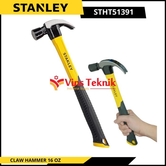 Termurah Palu 16 Oz Fiberglass Handle Claw Palu Kambing Stanley Stht51391