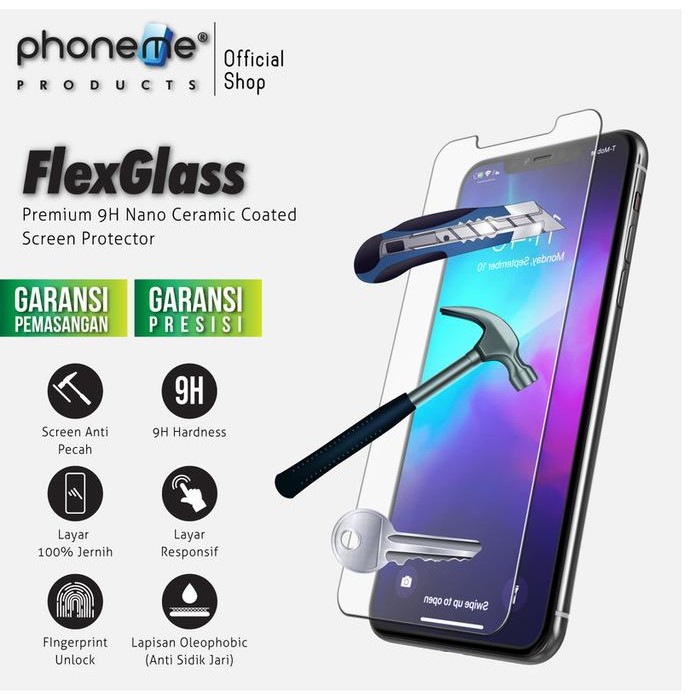 TERBARU PHONEME FLEXGLASS ZTE AXON M DUAL SCREEN NANOGLASS NANO TEMPERED GLASS TERMURAH