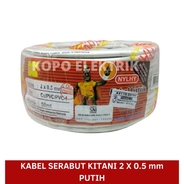 Kabel NYLHY Kitani 2x0.5 / Kabel Serabut Kitani 2x0.5
