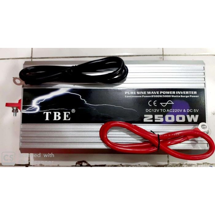12V TBE Power Inverter Pure Sine Wave 2500w 2500 W 2500watt PSW