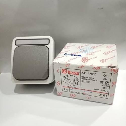 Saklar Broco Single ATLANTIC 2161 outdoor Waterproof Saklar Engkel