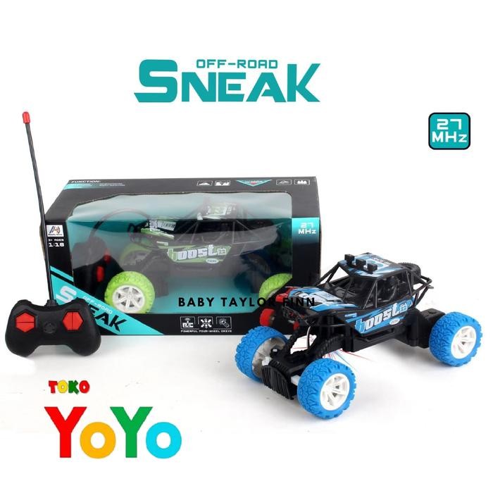 Mainan Remote Control Jeep Offroad Mobil Anak dengan Lampu dan Baterai Plastik