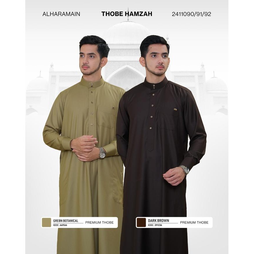 HWIH Al Haramain Series Semi Wol Thobe Hamzah Jubah / Gamis Pria Remaja & Dewasa