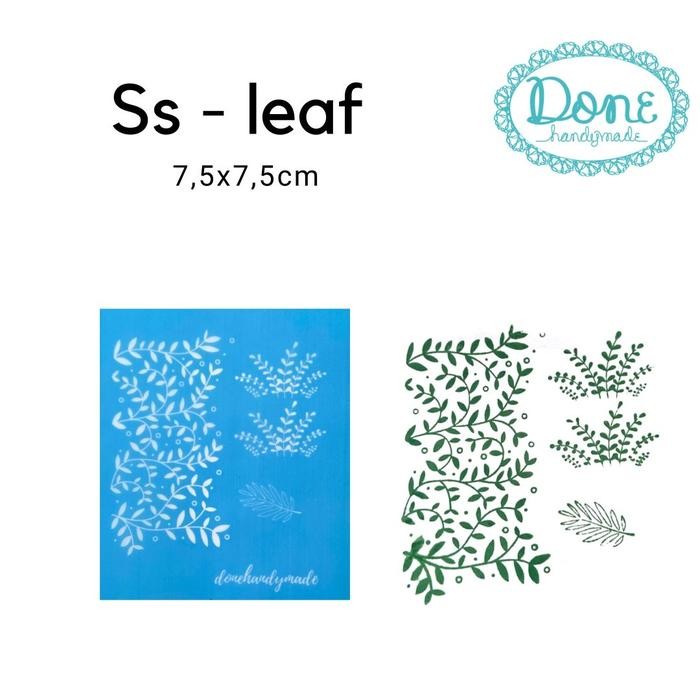 

Silk screen lembar tekstur clay tool stencil scrapbook decoupage leaf2