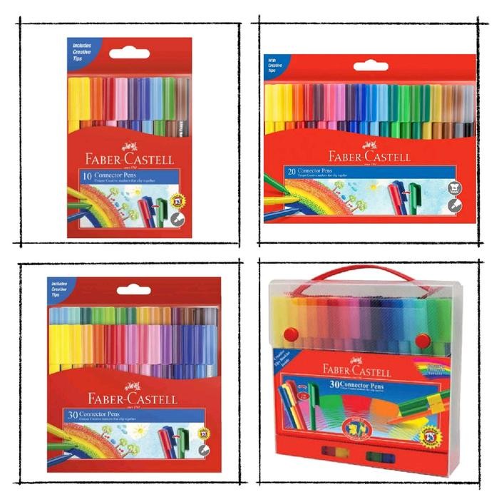 

FABER CASTELL CONNECTOR PEN SET 10 20 30 50 60 80 GIFT SET SPIDOL WARNA SAMBUNG