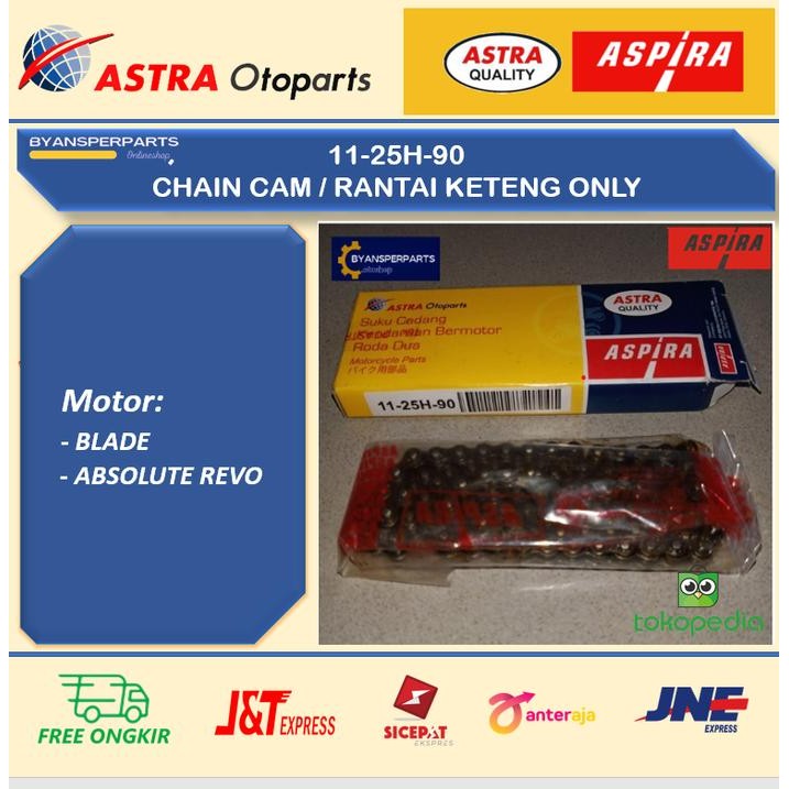 Khusus Grab! Rantai Keteng Only Aspira(11-25H-90) Untuk Motor Blade , Absolute Revo