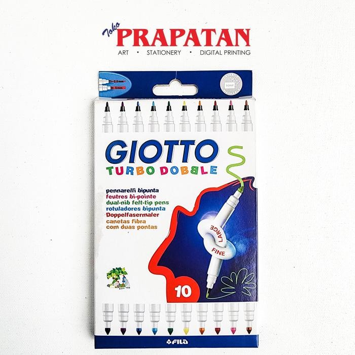

Spidol Giotto Turbo Dobble Dual Nib Felt Tip Pens