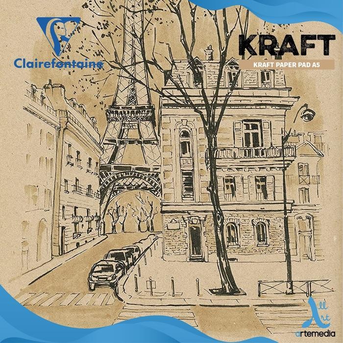 

Buku Sketsa Clairefontaine A5 Kraft Brown Paper Pad