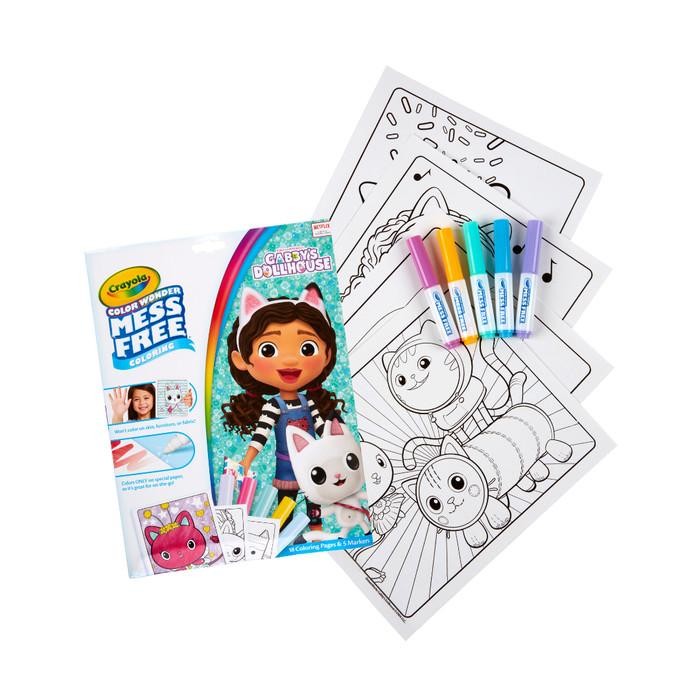 

Crayola Color Wonder Gabby's Dollhouse Foldalope (18 Coloring Pages + 5 Markers)