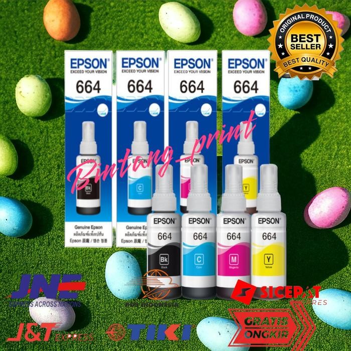 FES4 1 Set Tinta Epson 664 Original 100% L100.L210.L310.L360.