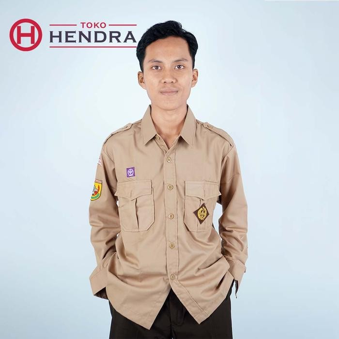 (Allthebest) Baju Pramuka Penggalang Dan Penegak Laki Laki Tangan Panjang Seragam sekolah SD SMP &