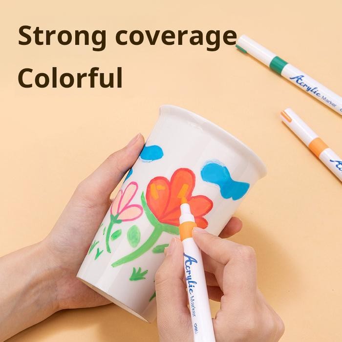 

Deli Spidol Akril / Acrylic Marker 64/48/36/24/12 Color HM912 Akrilik Stationery Tinta