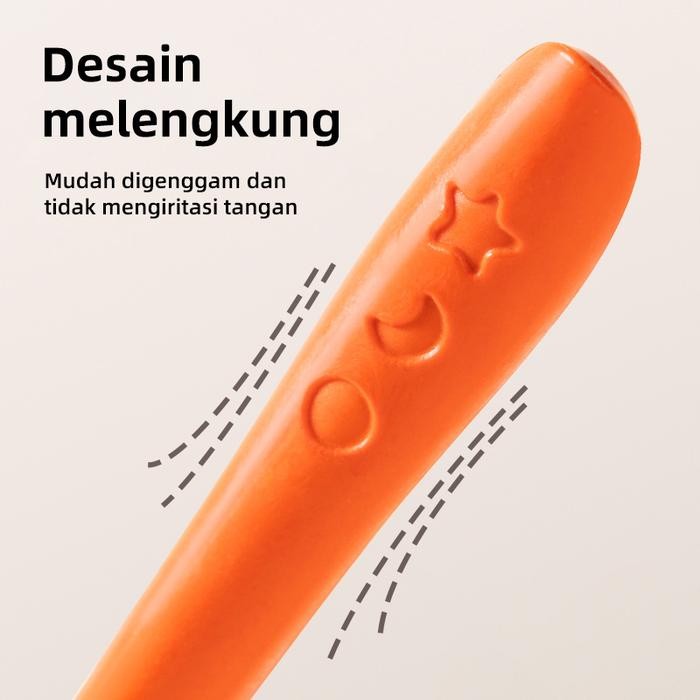 

Deli Krayon Lilin / Wax Crayon Tidak Kotor ditangan Triangular Grip HM730 Pensil Stationery