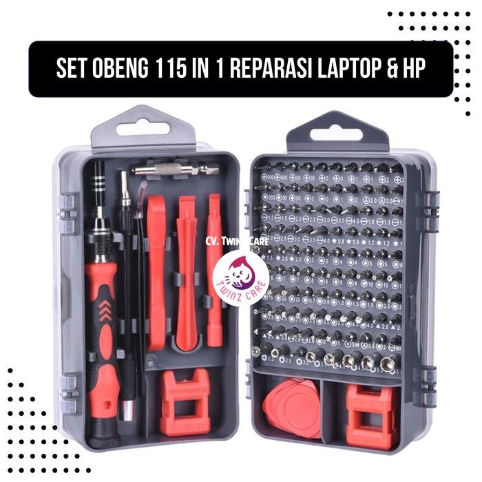 Terbaru Promo 115 In 1 Obeng Set Alat Bongkar Laptop Hp Reparasi Komputer Ori