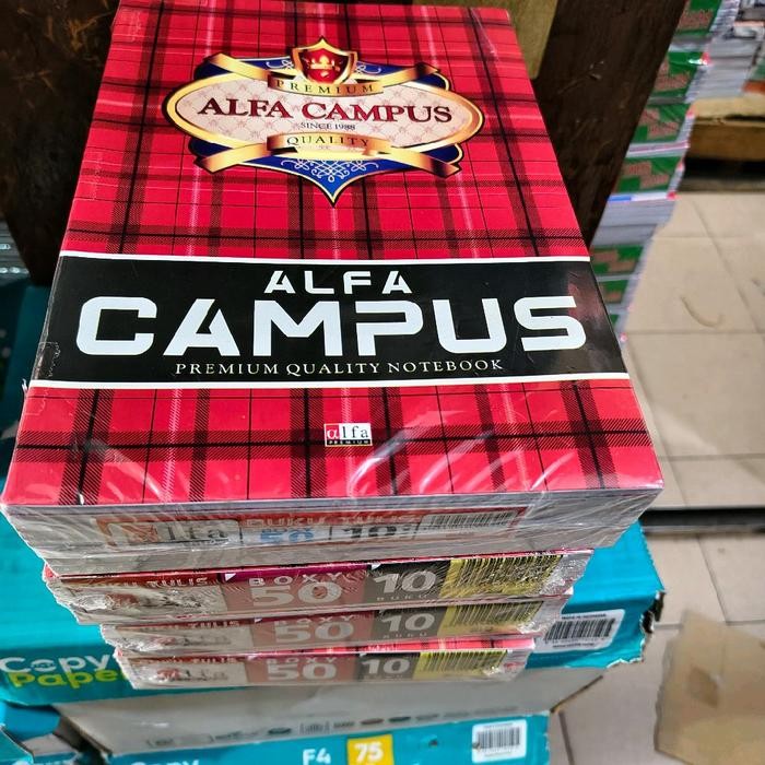 

TUMI Buku Campus 50 Lembar Alfa Campus Ukuran Boxy Campus Isi 10 Buku Stationery Paper