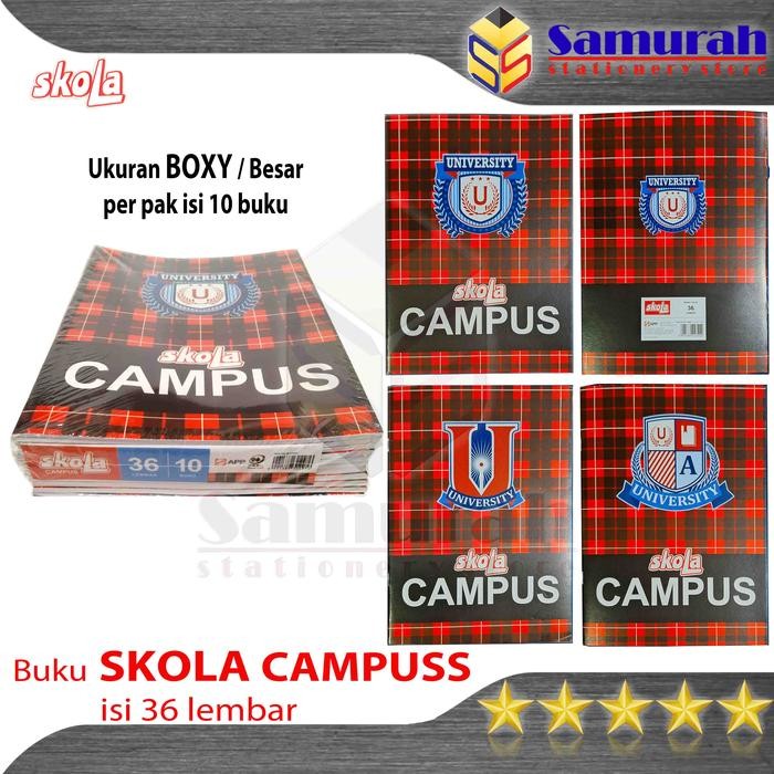 

TUMI Buku Tulis Skola Campus Isi 36 Lembar / Buku Sekolah Ukuran Boxy / B5 Campuss 36 Lbr -