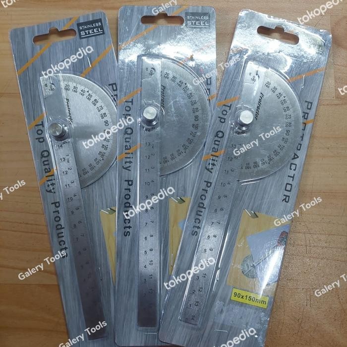 

I77W Busur Derajat Penggaris Kombinasi Stainles Protractor Alat Ukur Sudut