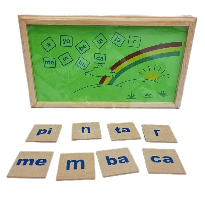 

[capt] Mainan Edukasi Anak Puzzle Huruf Kosakata Kotak Belajar Membaca Toys