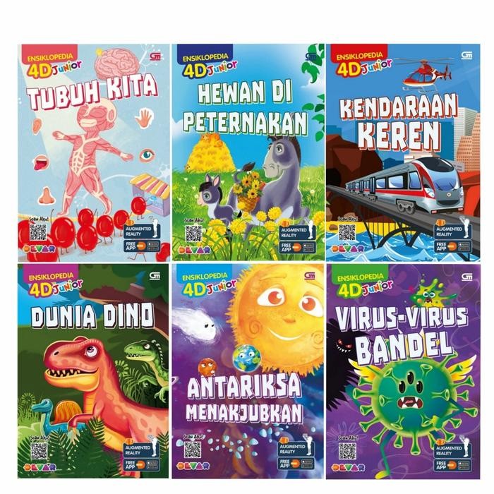 

Buku Ensiklopedia 4D Junior Antariksa Tubuh Kita Dino Virus Kendaraan