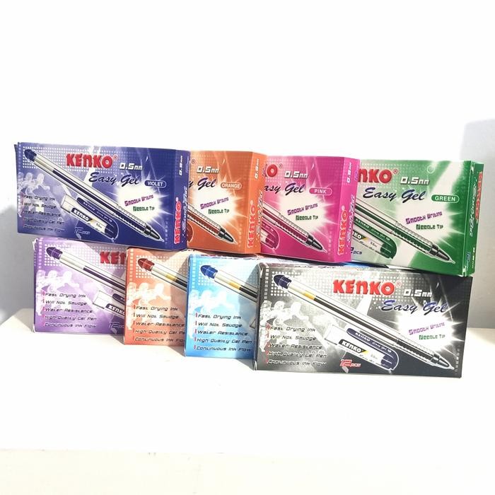 

I77W Kenko Pulpen Easy Gel 0.5 (Pak Isi 12) - Pen Tinta 0,5 - Lancip Tajam