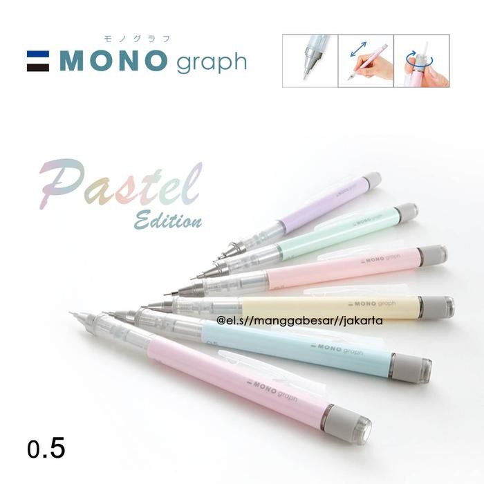 

I77W Tombow Mono Graph 0.5 Pastel Edition (Pensil Mekanik)