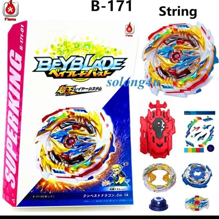 BEYBLADE BURST REPLIKA B171 B-171 TEMPEST DRAGON LR STRING LAUNCHER