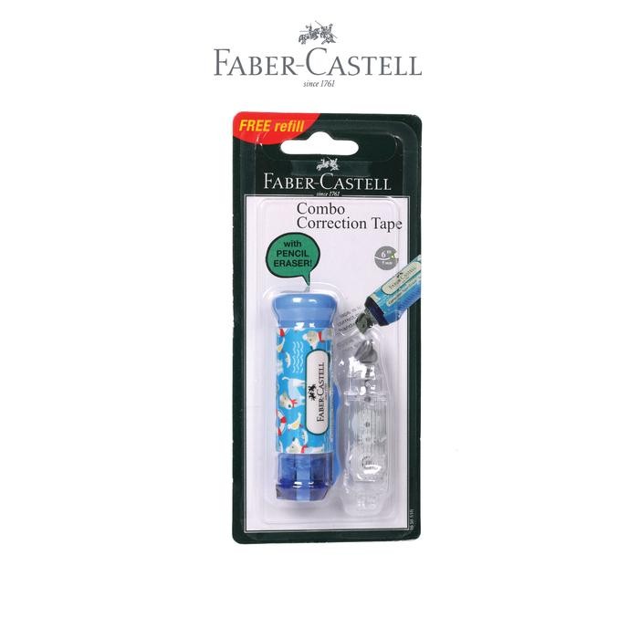 

X689 Faber-Castell Combo Correction Tape Blue Dog + 1 Refill